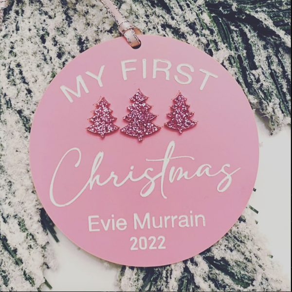 Acrylic Baby's First Christmas Ornament