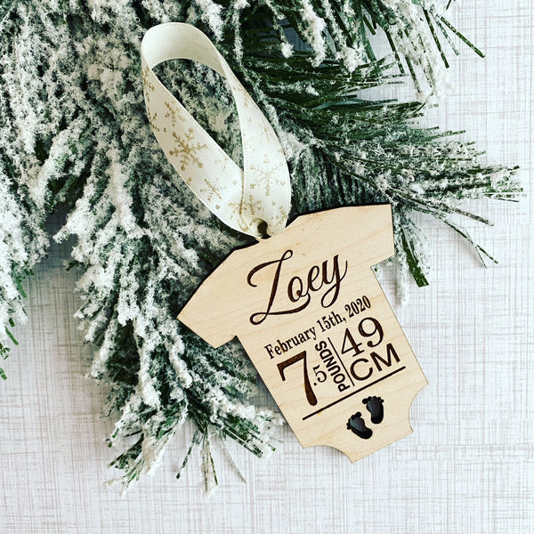 Onesie Birth Stat Ornament
