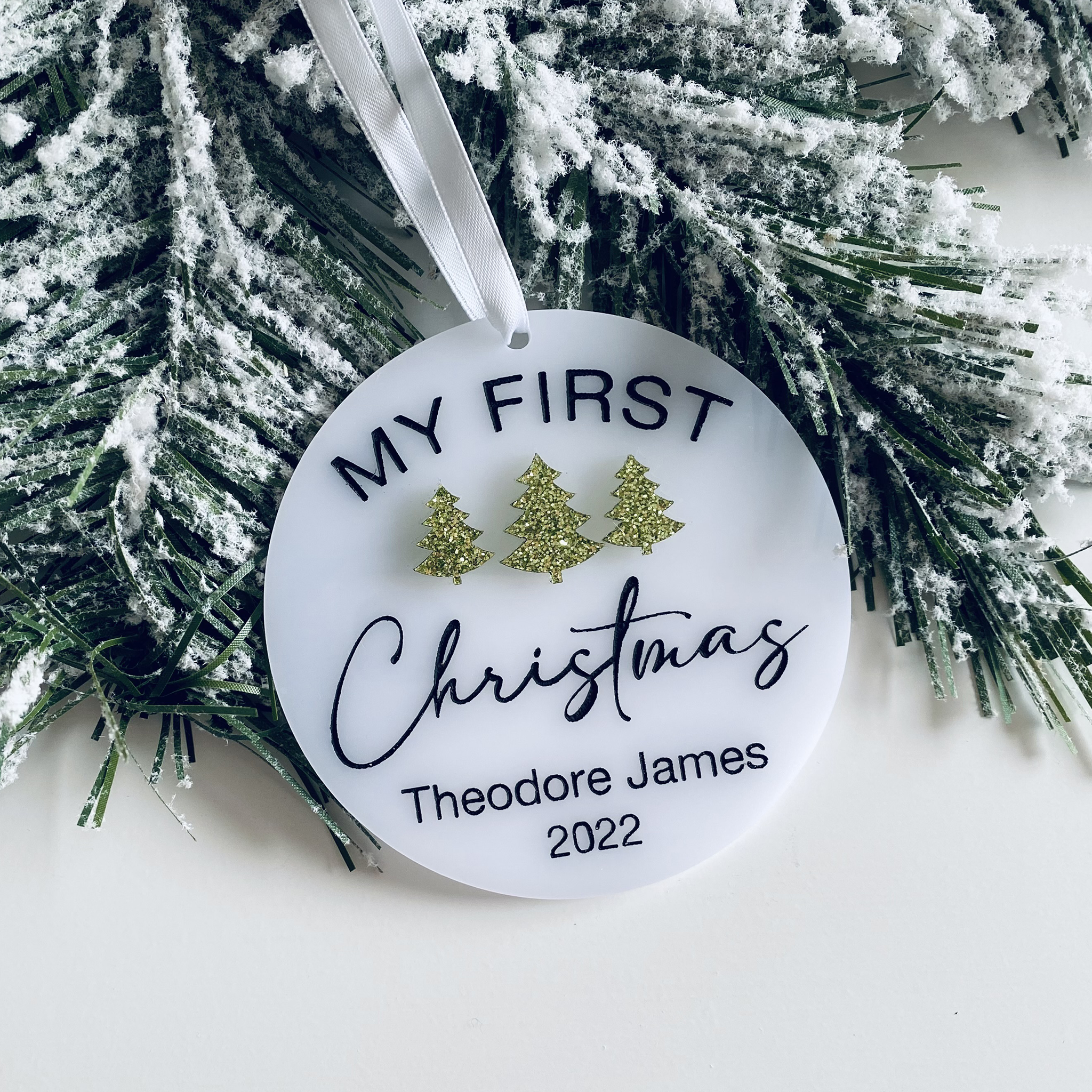 Acrylic Baby's First Christmas Ornament