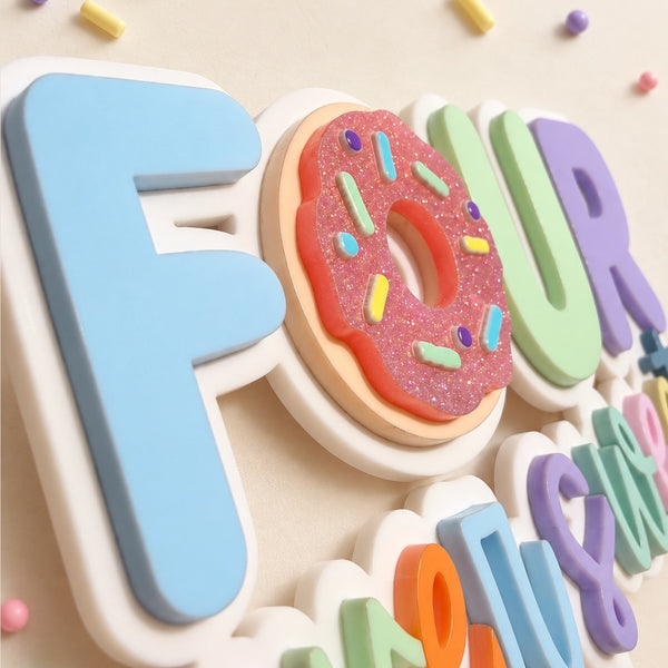 FOUR ever sweet Cake topper